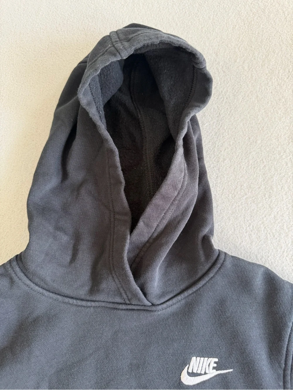 Nike Sweatshirt Hoodie Small Kids Pullover Black Long Sleeve Athletic